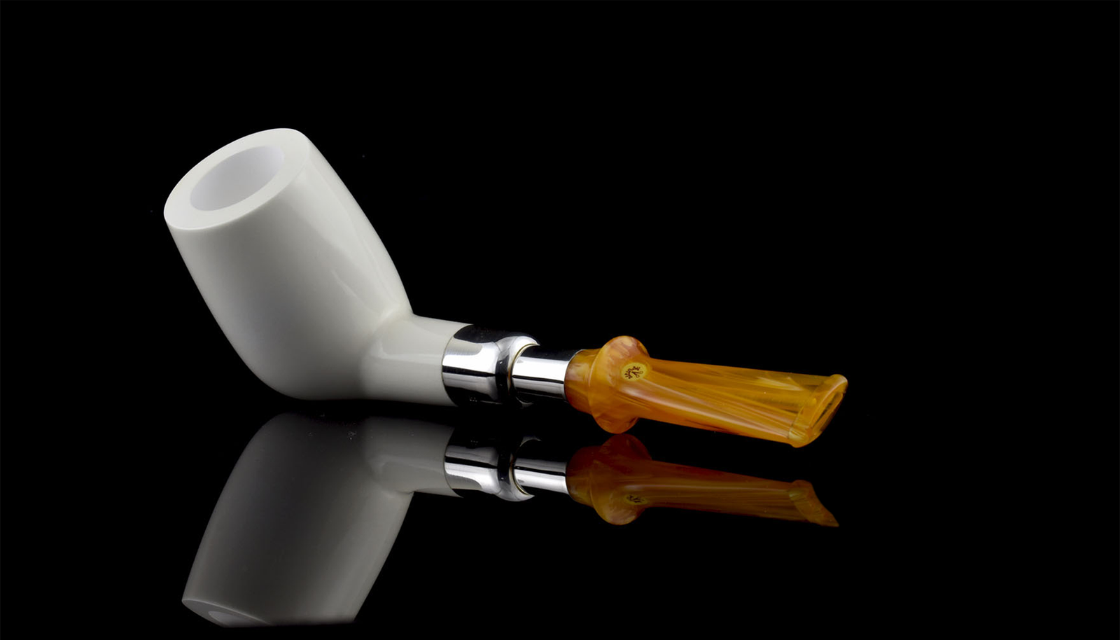 Billiard Silver Spigot Meerschaum Pipe