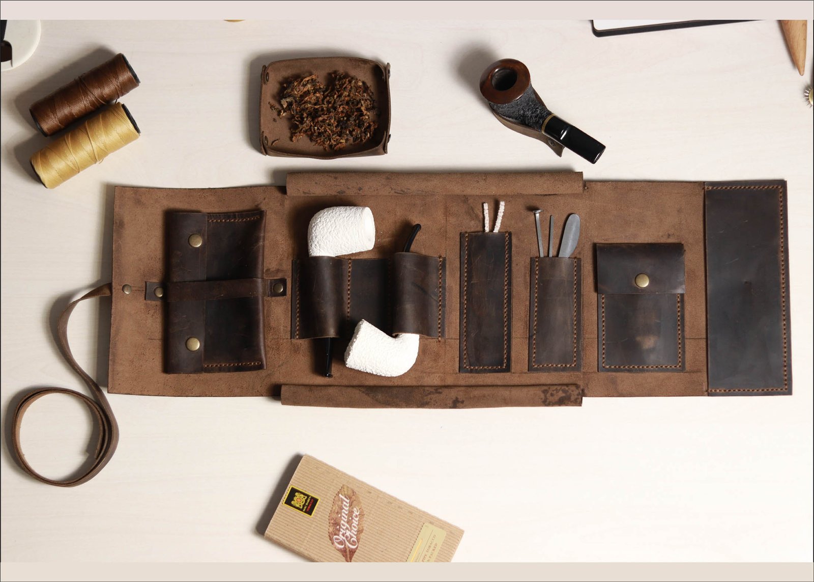 leather pipe roll up