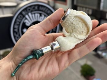 Top Silver Claw Silver Spigot Meerschaum Pipe 10554