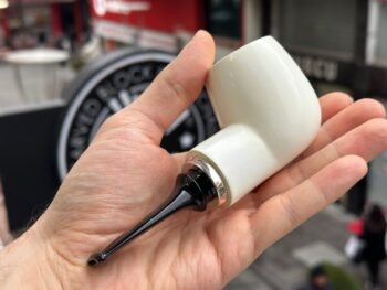 Reverse Calabash Silver Army Meerschaum Pipe 10553